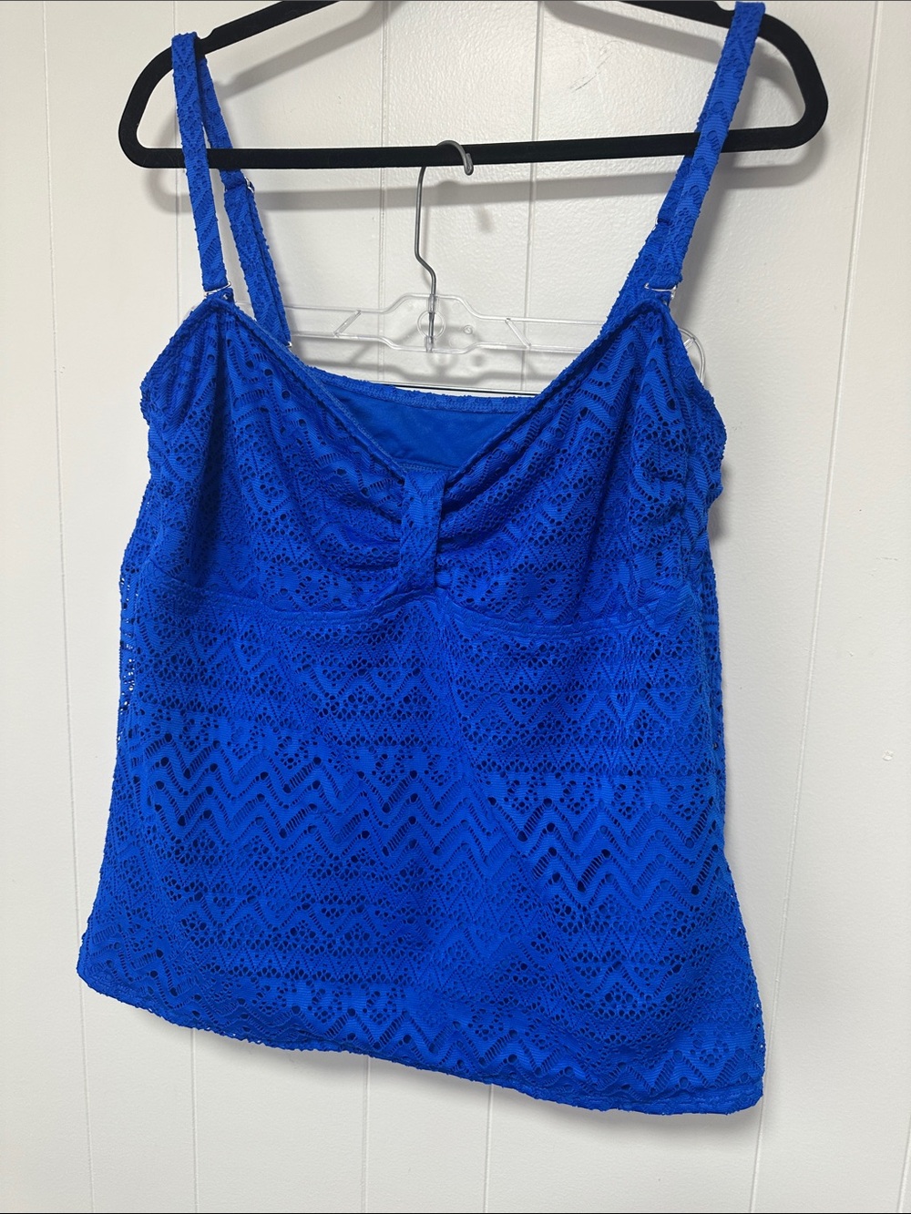 Catalina Blue Lace Cami Tankini top and bottom